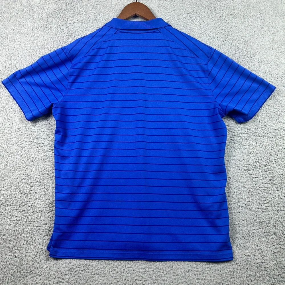Boston Red Sox Nike Dri-Fit Polo Shirt Mens Large Blue Striped‎ MLB DD2190-480
